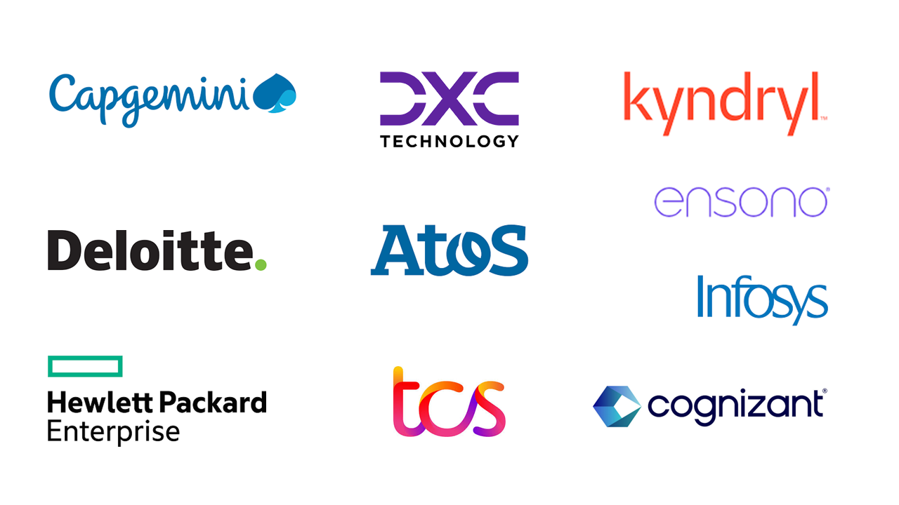 Collage of strategic alliance logos