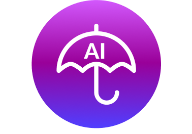 Illustration of ai umbrella. 