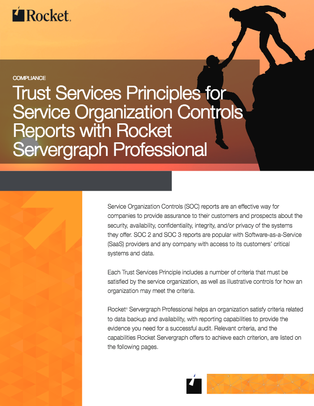 Rocket Servergraph for Trust Service Principles Datasheet