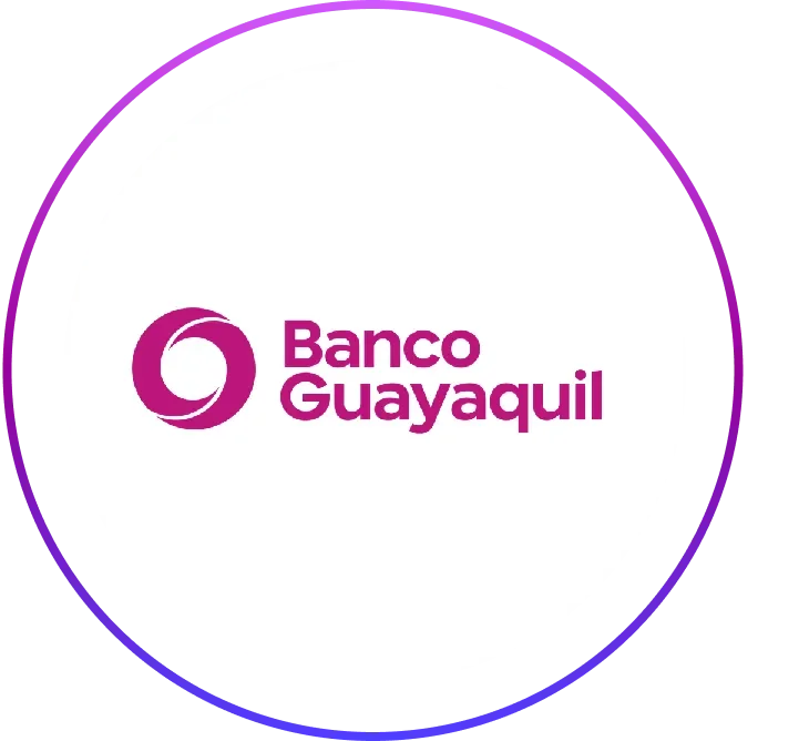 Banco Guayaquil logo in a circular frame