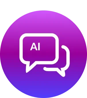 Purple Ai chat icon 