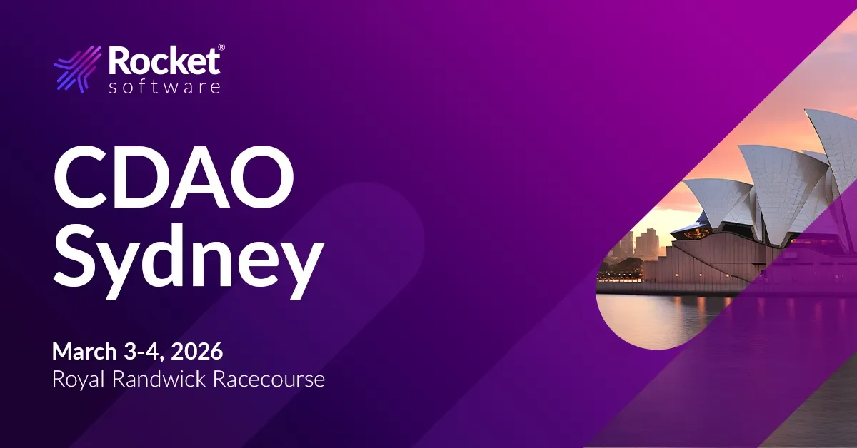 Purple CDAO Sydney event banner with Sydney Opera in the background
