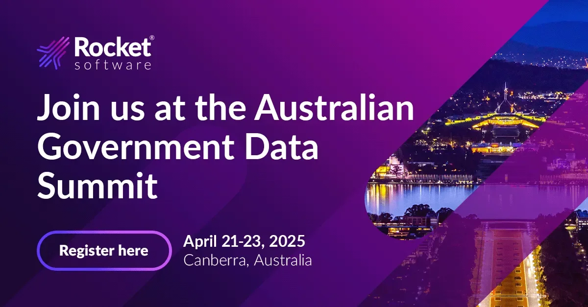 Purple event banner with Canberra in the background