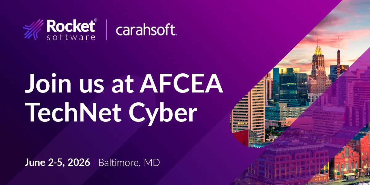 Purple event banner with Baltimore in the background