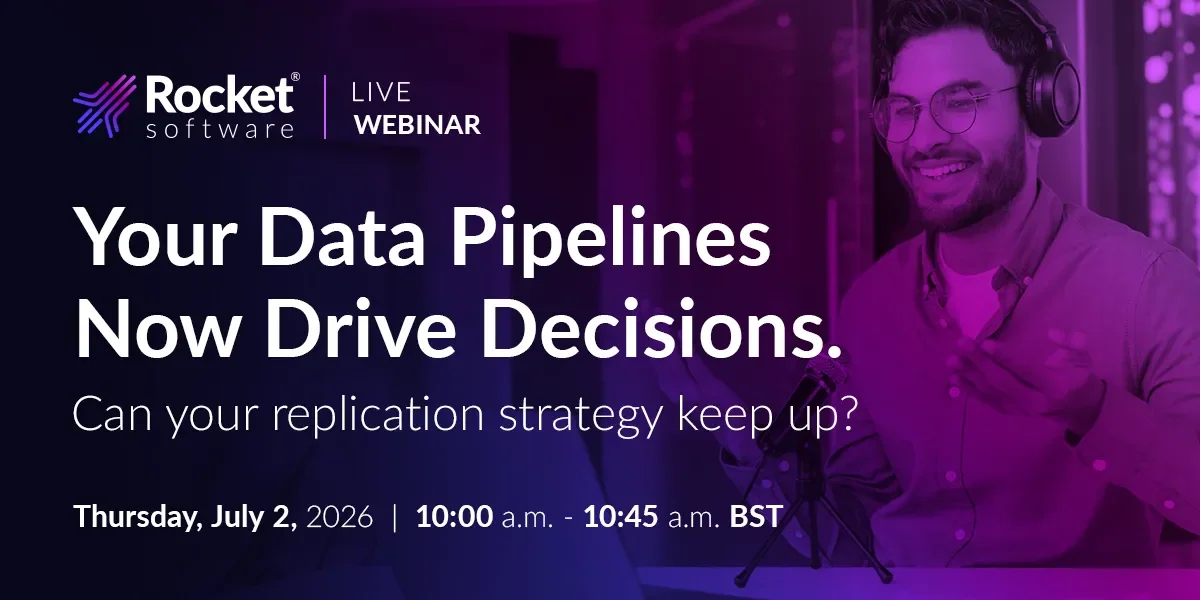 Purple event banner Your Data Pipelines Now Drive Decisions