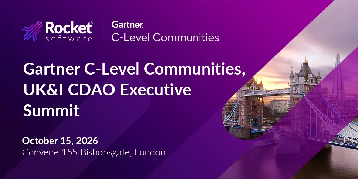 Purple event banner with tower bridge in the background
