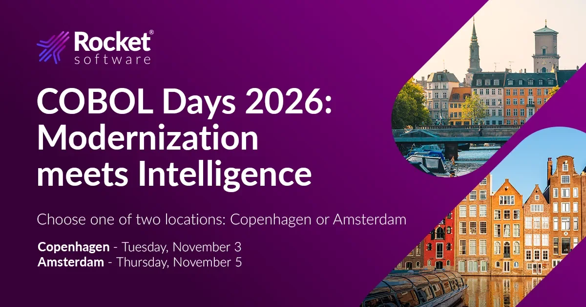 Purple event banner for COBOL days