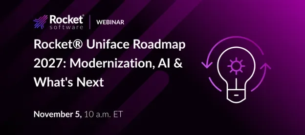 Purple event banner for uniface webinar