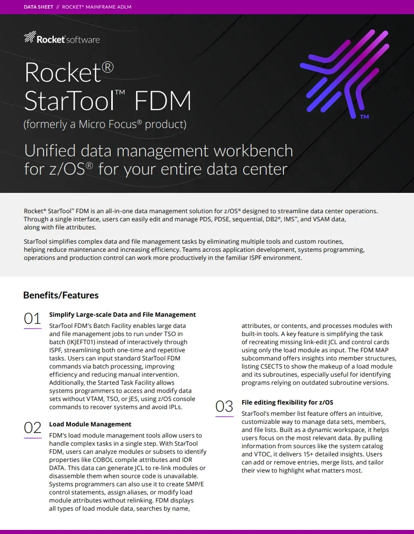 Rocket® StarTool™ FDM | Rocket Software