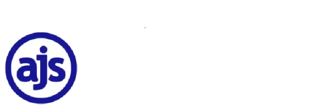 Blue AJS logo