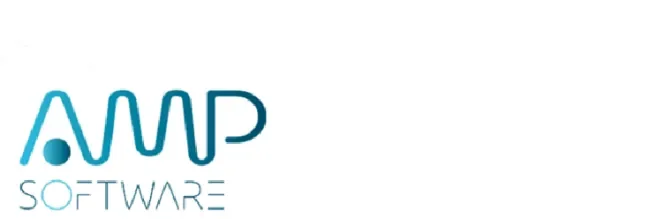 Blue gradient AMP Software logo
