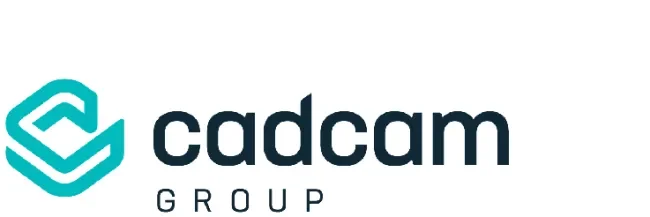 Blue and black CadCam logo