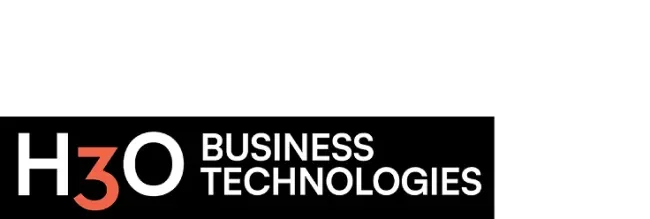 Black H3o logo