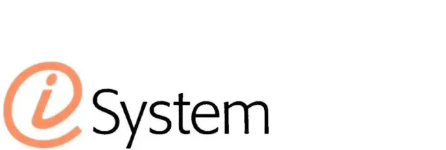 Orange and black i-System logo