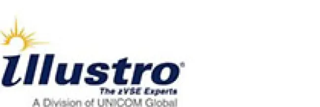 Illustro logo with a sun drawing