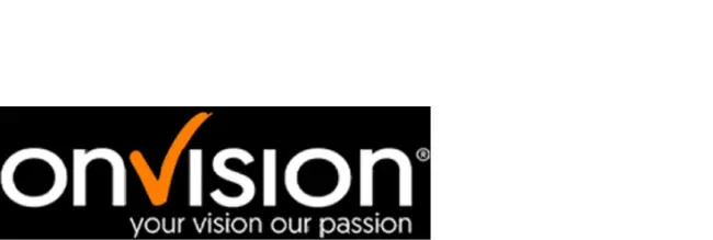 Black and orange Onvision logo