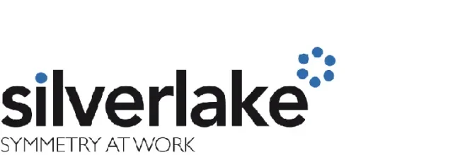 Black Silverlake logo with a blue circle