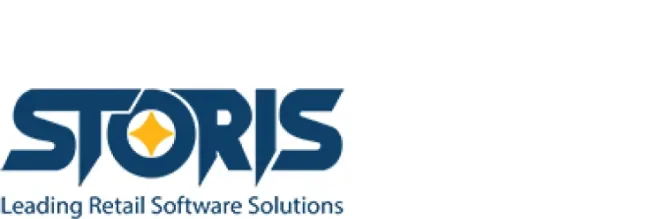 Blue and yellow Storis logo