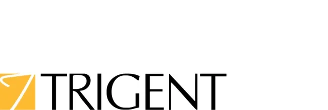 Yellow and black Trigent logo