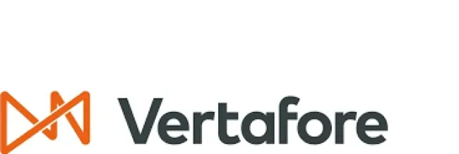 Grey and orange Vertafore logo