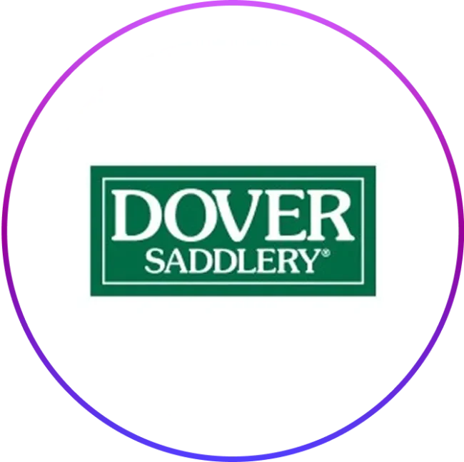 Dover Saddlery logo in a circular frame