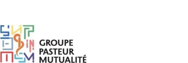 Groupe pasteur mutualite logo with colorful shapes