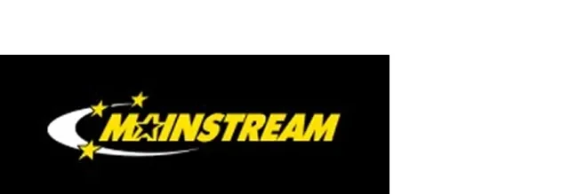 black and yellow mainstream logo