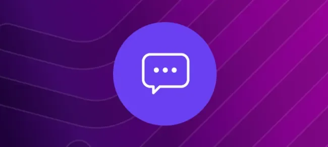 messenger icon on a purple banner