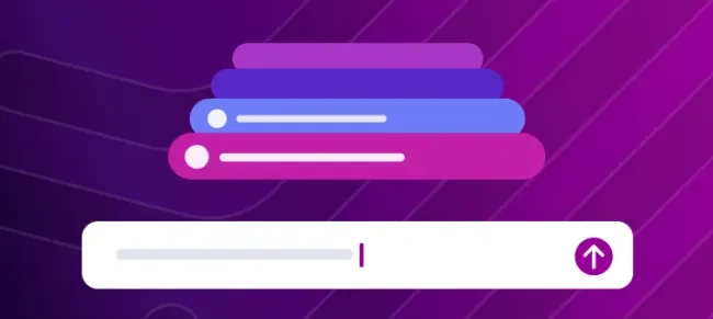 search icon on purple background