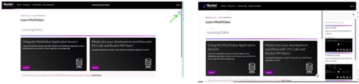 screenshots of e-learning platform