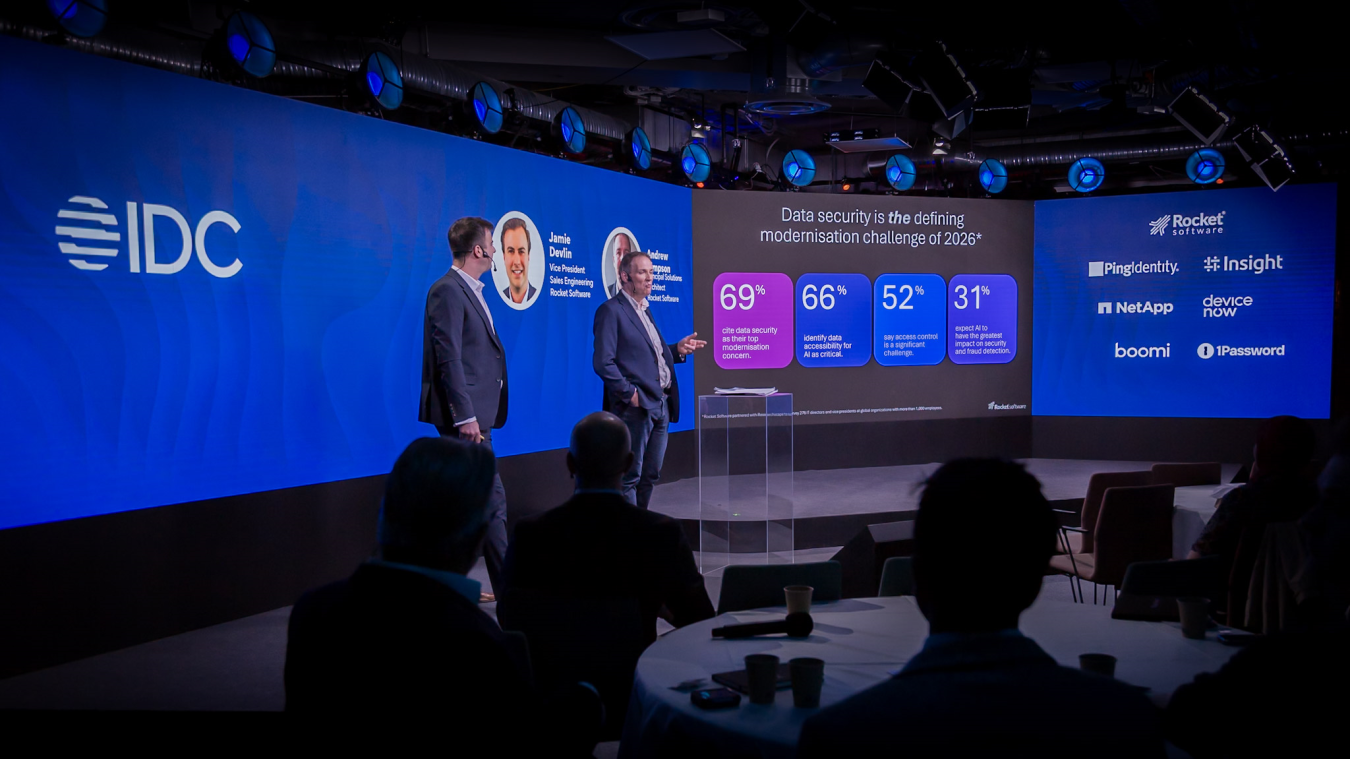 Presenters on the IDC CIO Sweden Summit stage