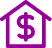 dollar house icon