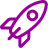 purple rocket icon