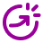 purple increase icon