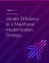 Vendor Efficiency as a Mainframe Modernization Strategy